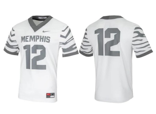 Montana Grizzlies #12 White Gray Stitched Football Game Jersey